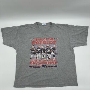 vintage 2002 Super Bowl XXXVI New England Patriots Champions T-shirt NFL Men XXL